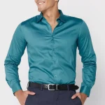 قميص قطني بلمسة ساتان