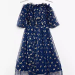 فستان تول باكتاف مكشوفة